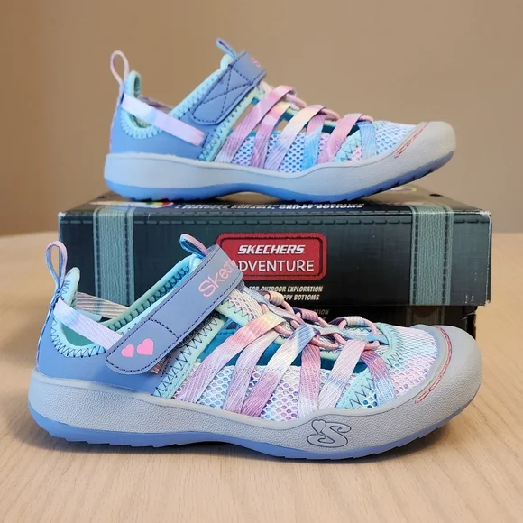 Skechers Kids Sandals size 13 - Blue and Pink - Picture 3 of 6